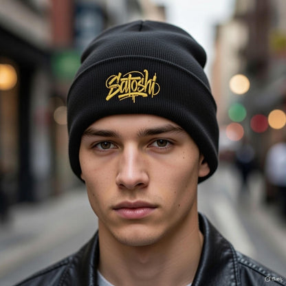 Satoshi Signature Embroidered Cuffed Beanie 5 colours available