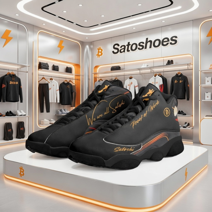 Black We are all Satoshi Basketball Sneakers