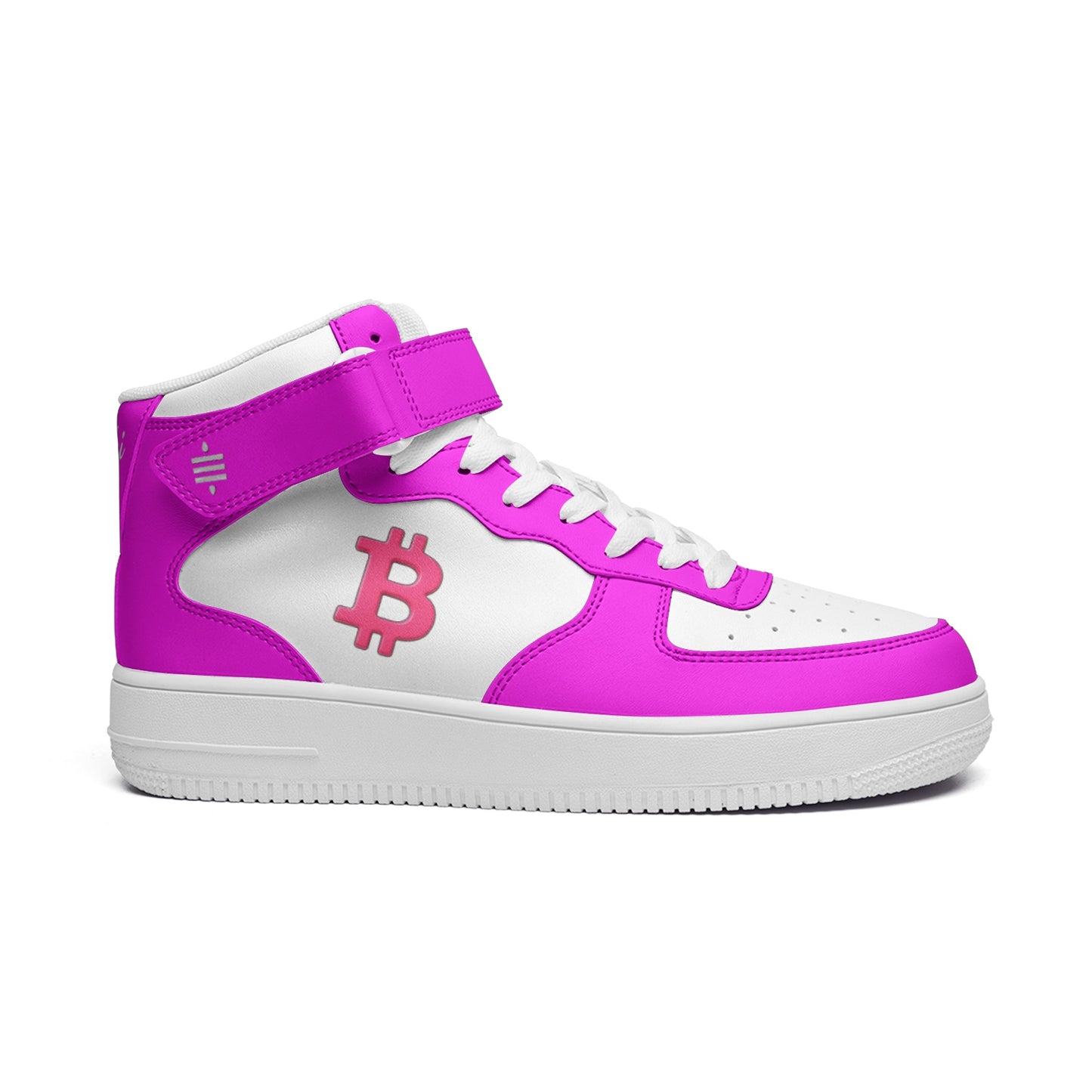 Classic B Pink High Tops — Bitcoin High Top Sneakers