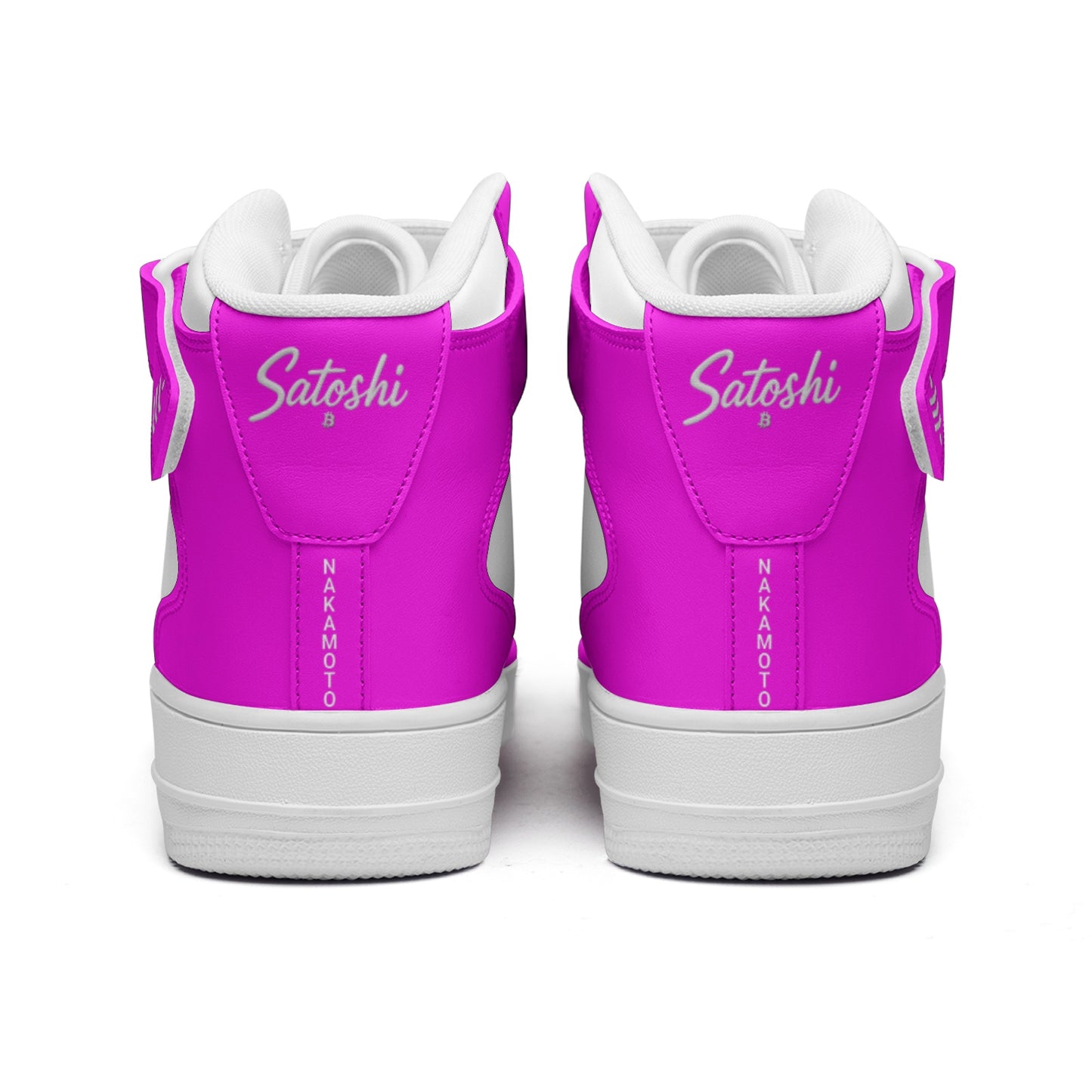Classic B Pink High Tops — Bitcoin High Top Sneakers