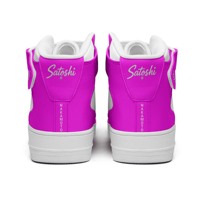 Classic B Pink High Tops — Bitcoin High Top Sneakers