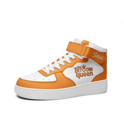 Bitcoin Queen Orange Scarce High Top Sneakers