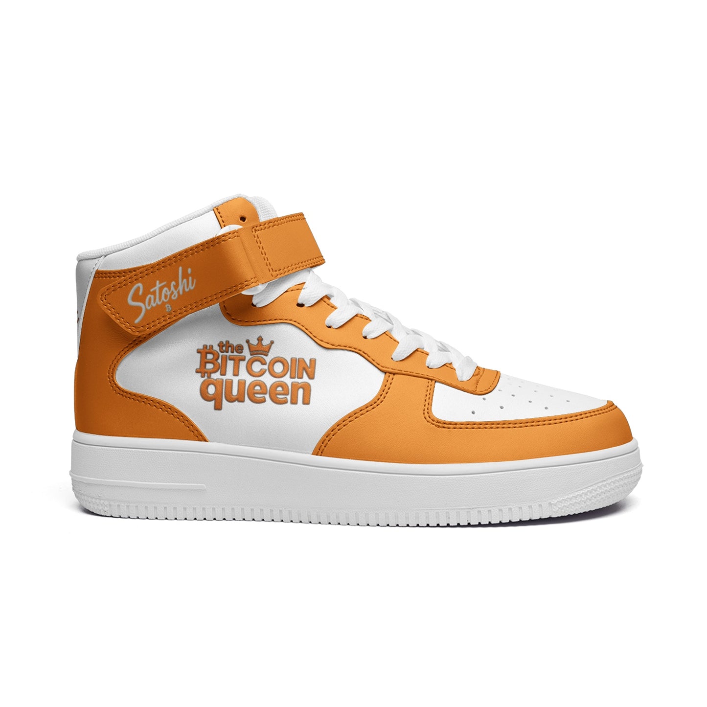 Bitcoin Queen Orange Scarce High Top Sneakers