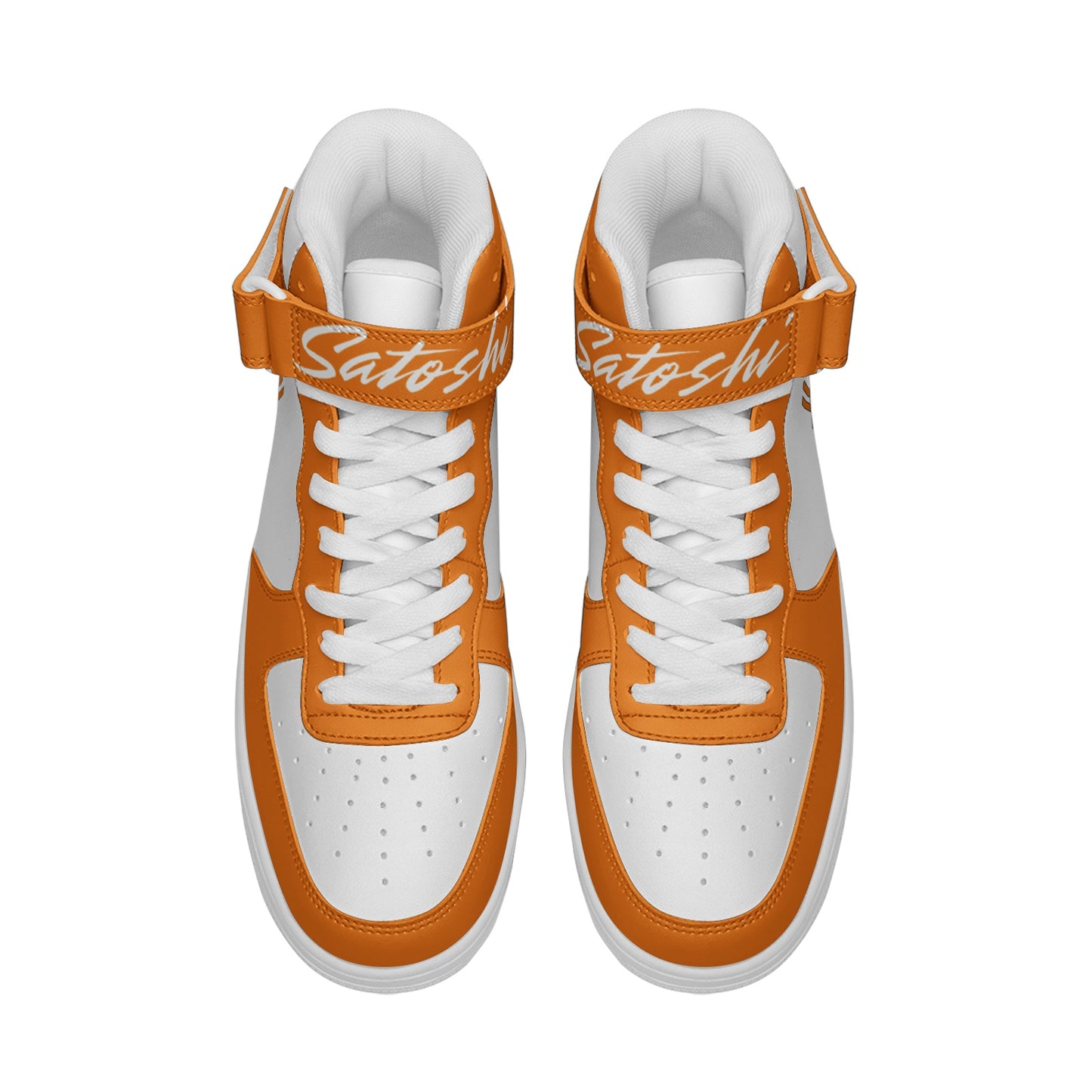 Bitcoin Tron White High Top Sneakers