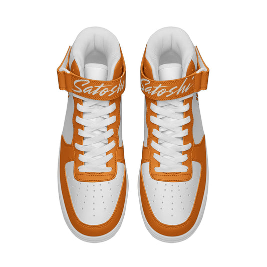 Bitcoin Tron White High Top Sneakers