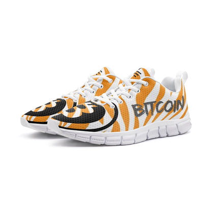 Bitcoin Tiger Print Orange White Sneakers