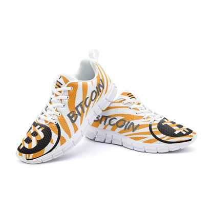 Bitcoin Tiger Print Orange White Sneakers