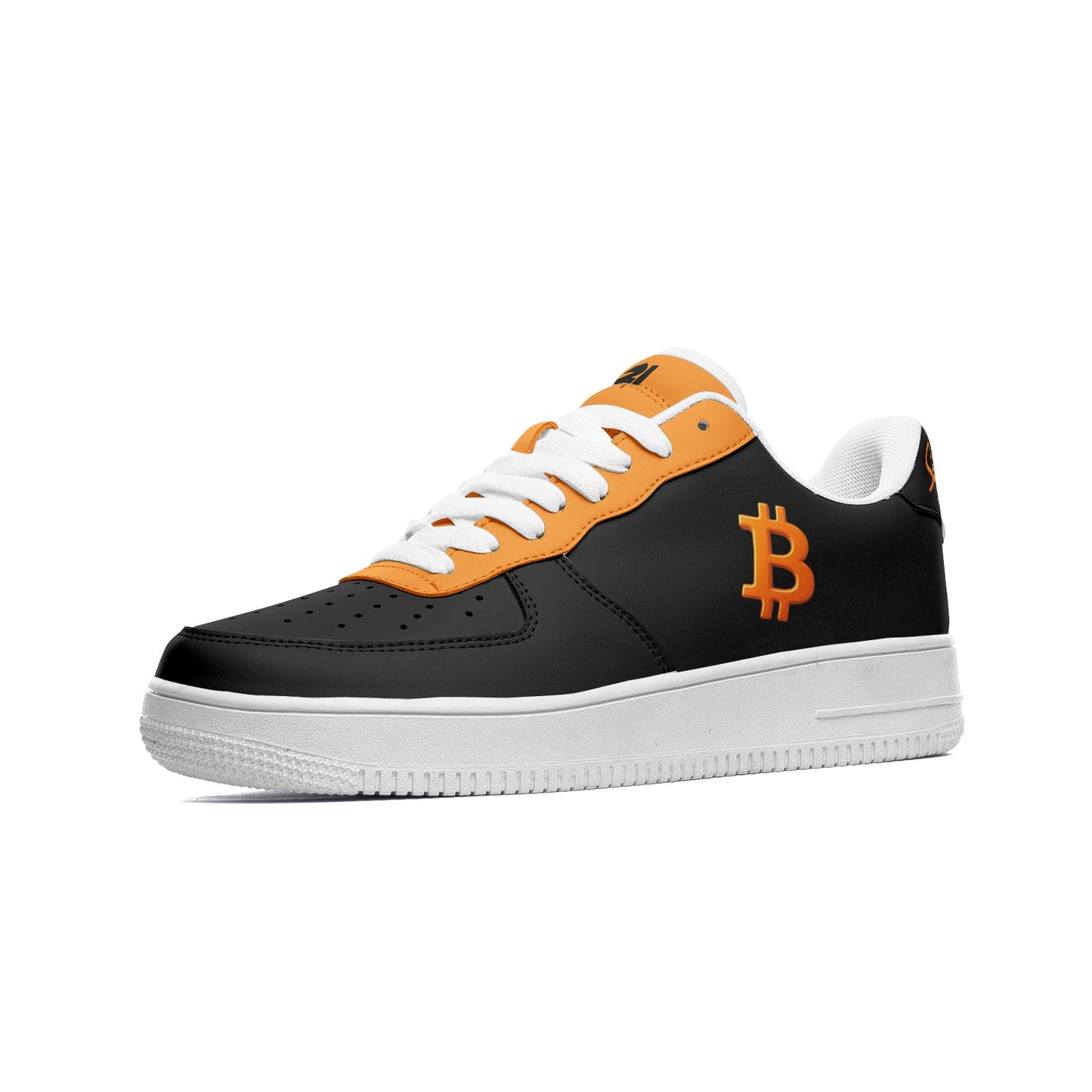 Bitcoin Orange Top Low Top Sneakers