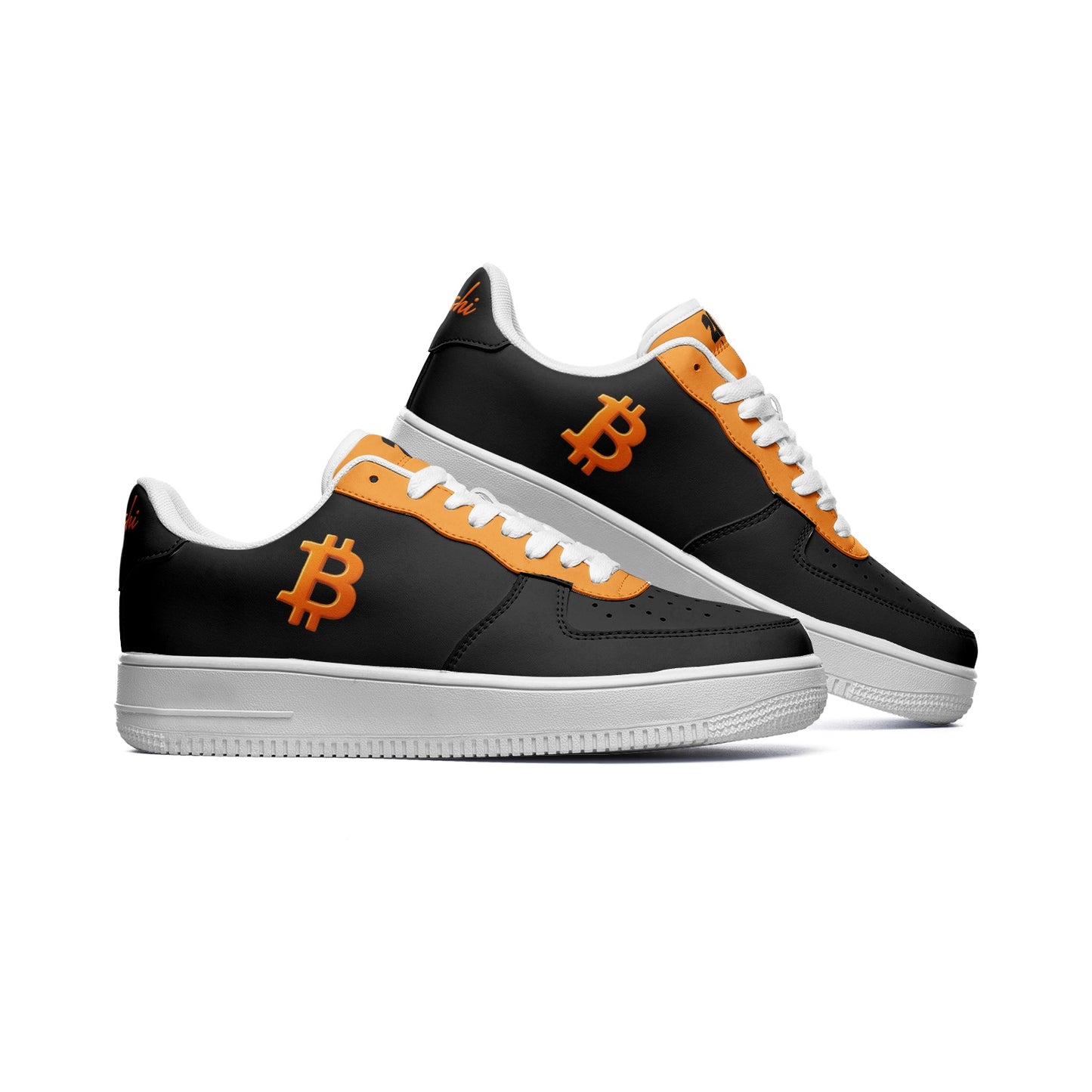 Bitcoin Orange Top Low Top Sneakers