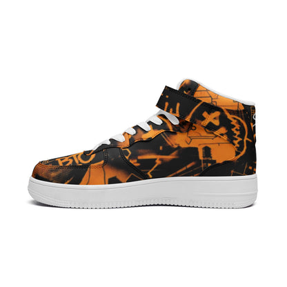 Satoshi Cypherpunk High Tops — Orange/Black