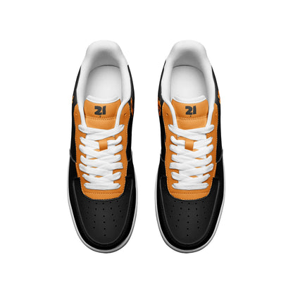 Bitcoin Orange Top Low Top Sneakers
