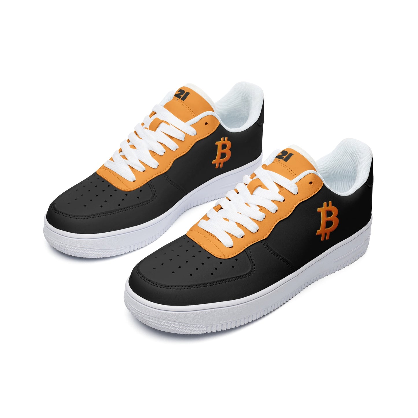 Bitcoin Orange Top Low Top Sneakers