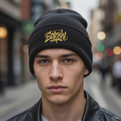 Satoshi Signature Embroidered Cuffed Beanie 5 colours available