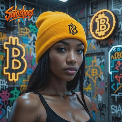 Bitcoin Knots Embroidered Cuffed Beanie