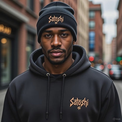 Satoshi Embroidered Cuffed Beanie 5 colours available