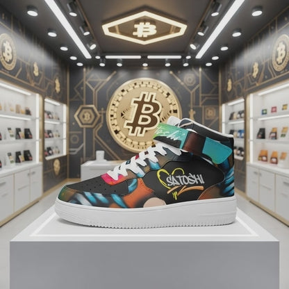 Bitcoin Graffiti High Top Sneakers